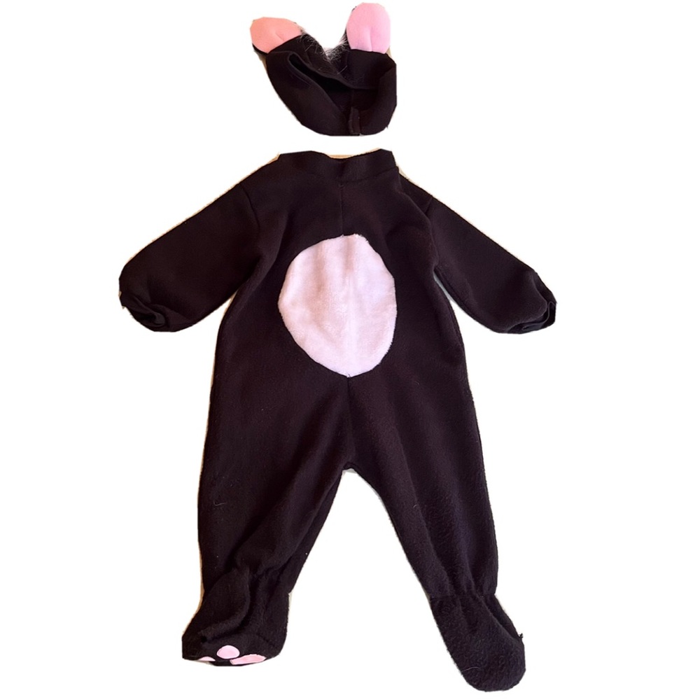 Vintage Joann Skunk Costume Infant Size 0-9 Months Halloween 1990s Boys Girls